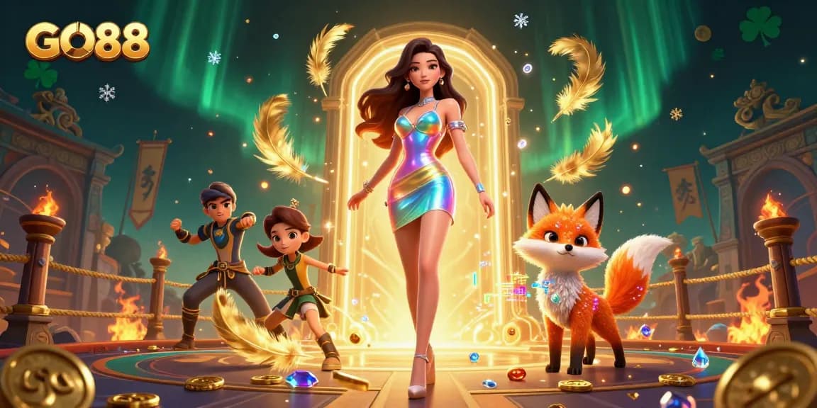 Engage in exciting gameplay at GO88 with slots, stunning visuals, and vibrant characters.