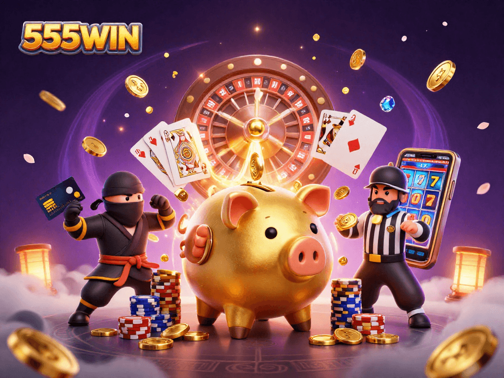 Experience thrilling gameplay with 555WIN while enjoying cascading coins and dynamic gaming elements.