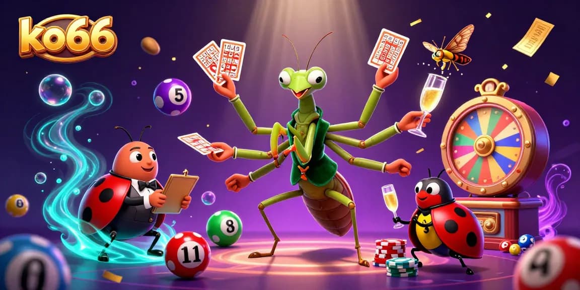 Experience exciting gambling action with ko66 as colorful elements fill the 3D casino scene.