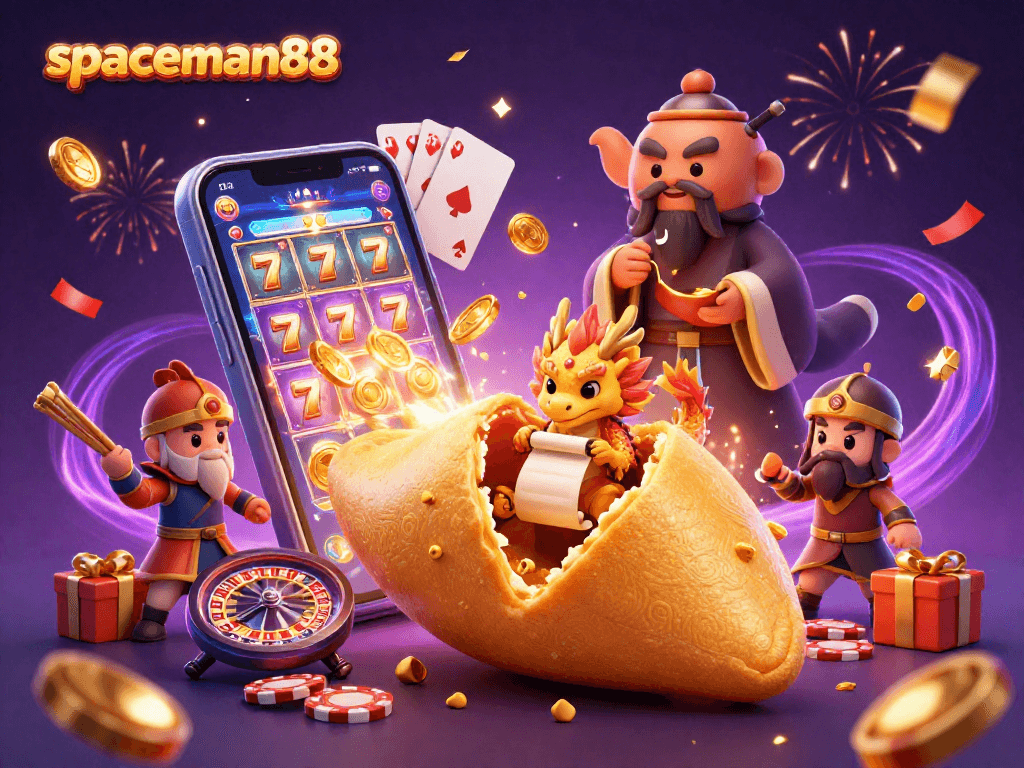 Experience the excitement of spaceman88 with golden coins and spinning slot games