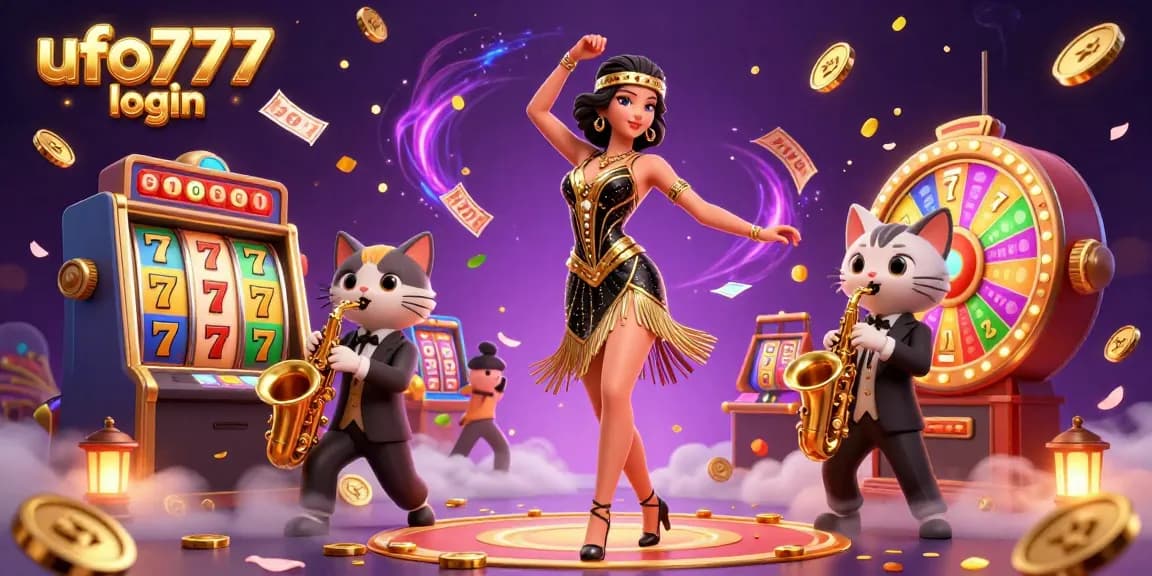 Experience the excitement of ufo777 login while winning big amidst vibrant casino elements and dynamic characters.