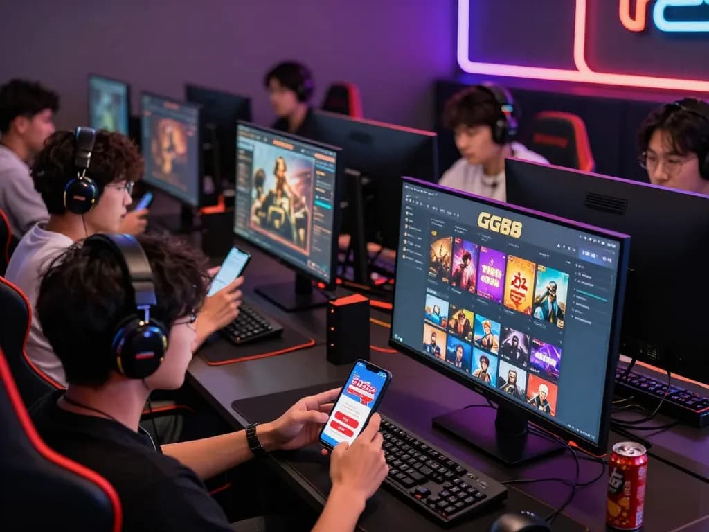Players engaging with the GG88 platform, showcasing diverse gaming activities and Tết 2026 promotions.