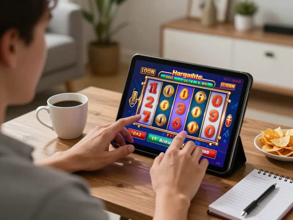 Terlibat dalam slot online sambil menggunakan login hargatoto di tablet dalam suasana rumah yang nyaman.