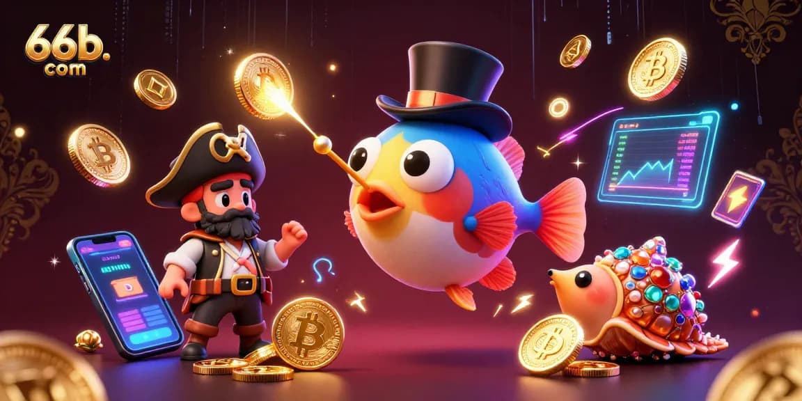 Spin to win at 66b. com with a vibrant underwater casino adventure featuring engaging characters.
