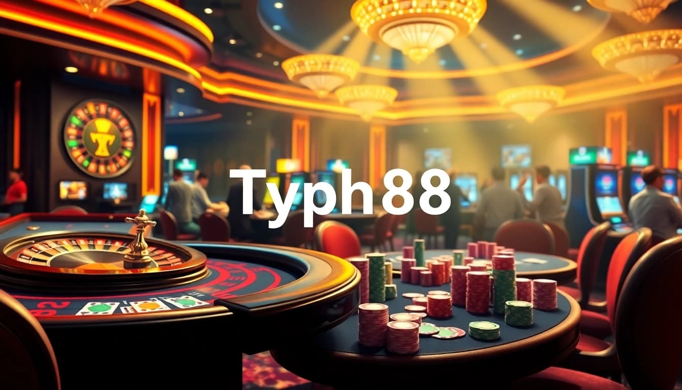 Experience the excitement of Typhu88 with dynamic casino gameplay and vibrant card tables.