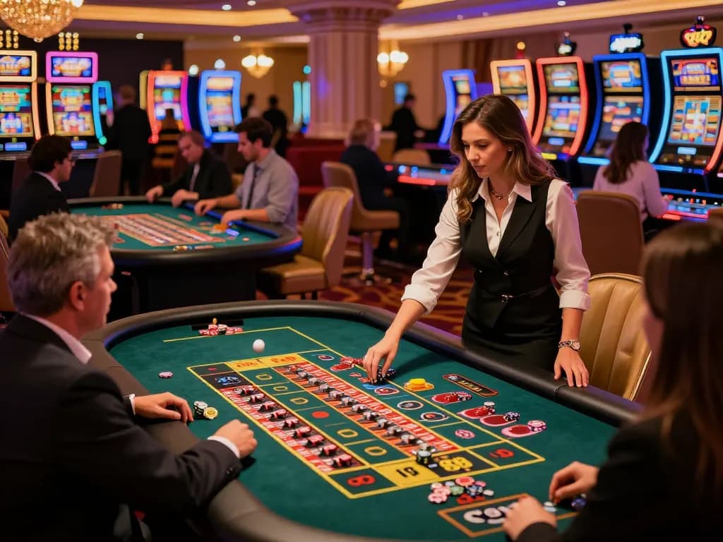 Experience high-stakes roulette action at five88 casino, with players engaged and croupier spinning the wheel.