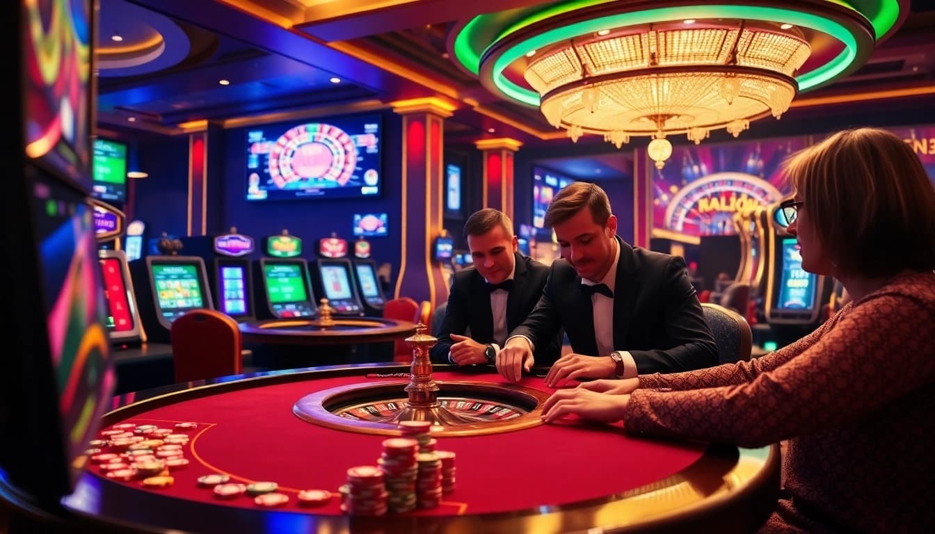 Gambling excitement captured at the casino with kqbd live results on display.