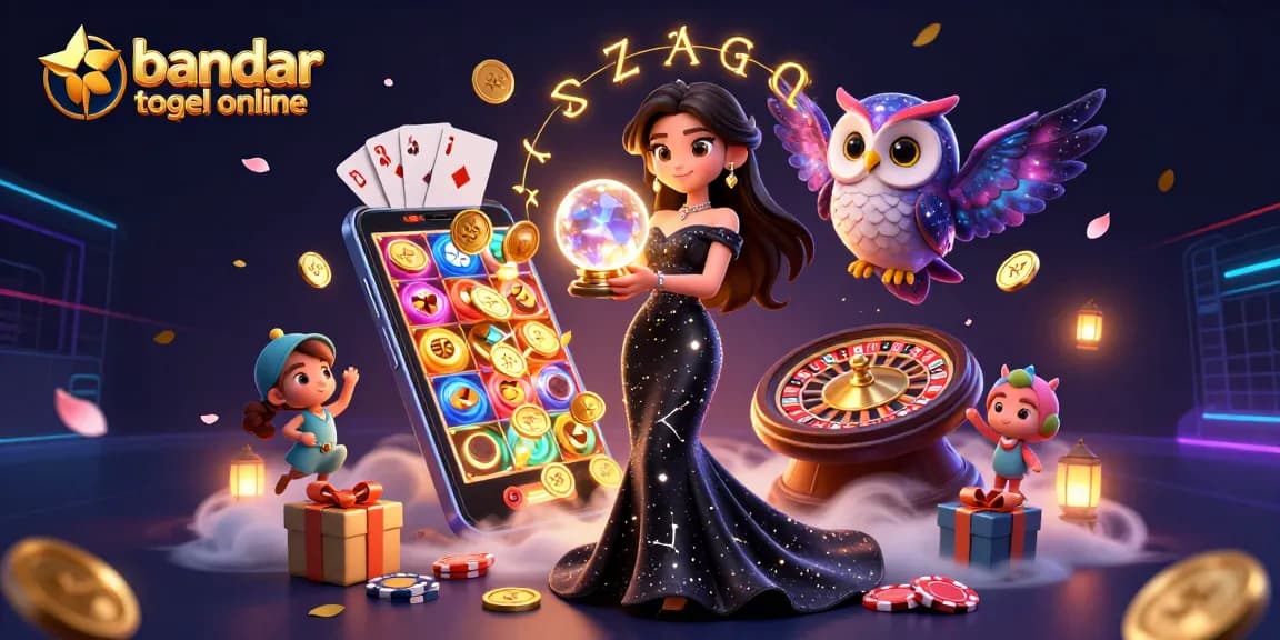 Engage with bandar togel online in an exciting 3D scene showcasing casino elements.