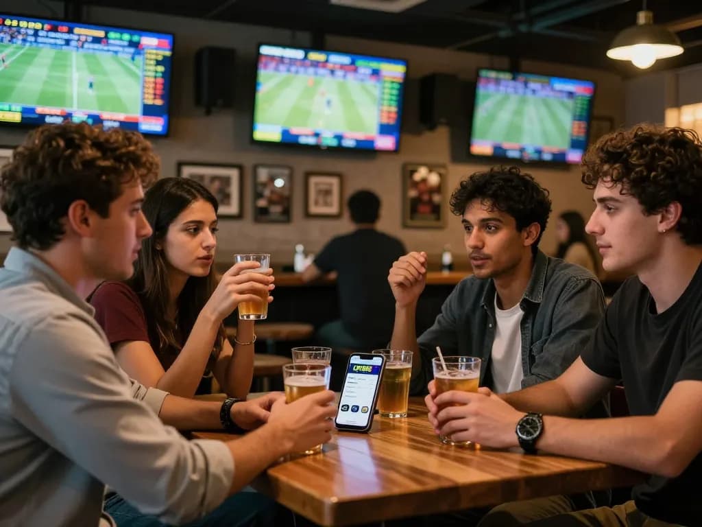 Join the excitement of sports betting at open88, where friends cheer for their favorite teams with a stimulating atmosphere.