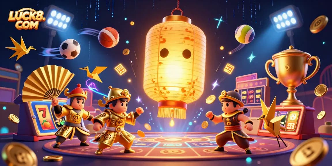 Engage with exciting Casino games at LUCK8. COM featuring vibrant characters and dynamic game elements.