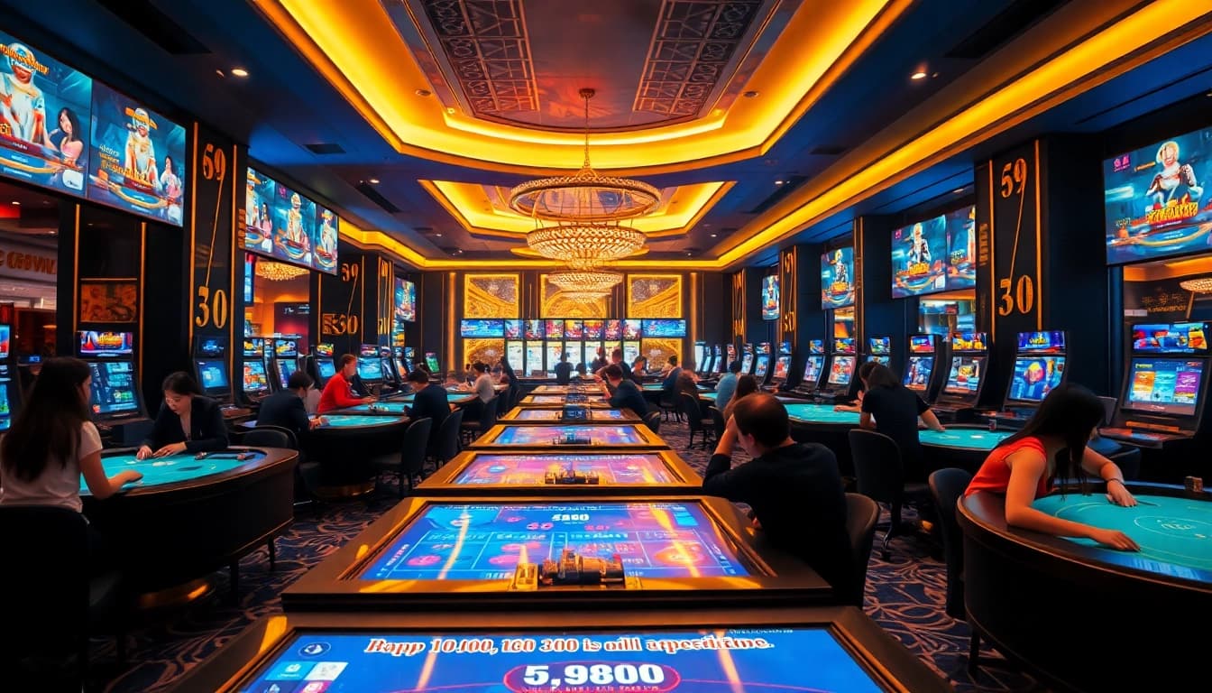 Exciting casino experience at 69VN with vibrant gaming atmosphere and diverse players.