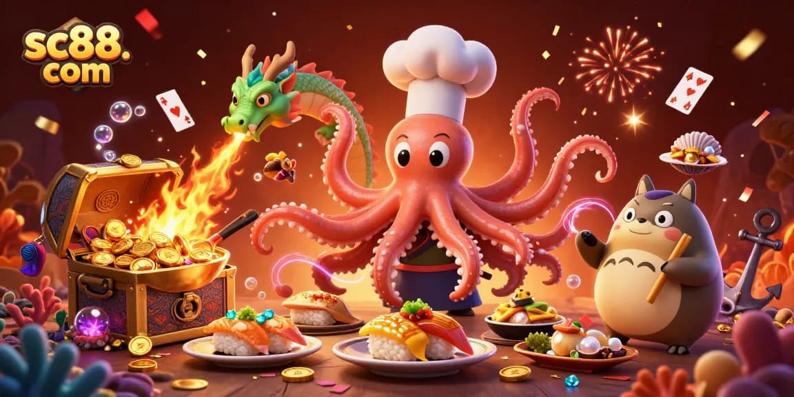 Play thrilling games at sc88. com with a vibrant casino-themed illustration featuring dynamic characters and exciting gaming elements.