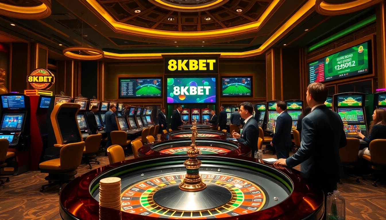 Excited players enjoy top-tier gambling experiences at 8KBET casino.