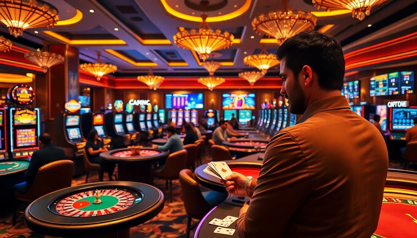 Players betting strategically on 33win68 at a luxurious casino.