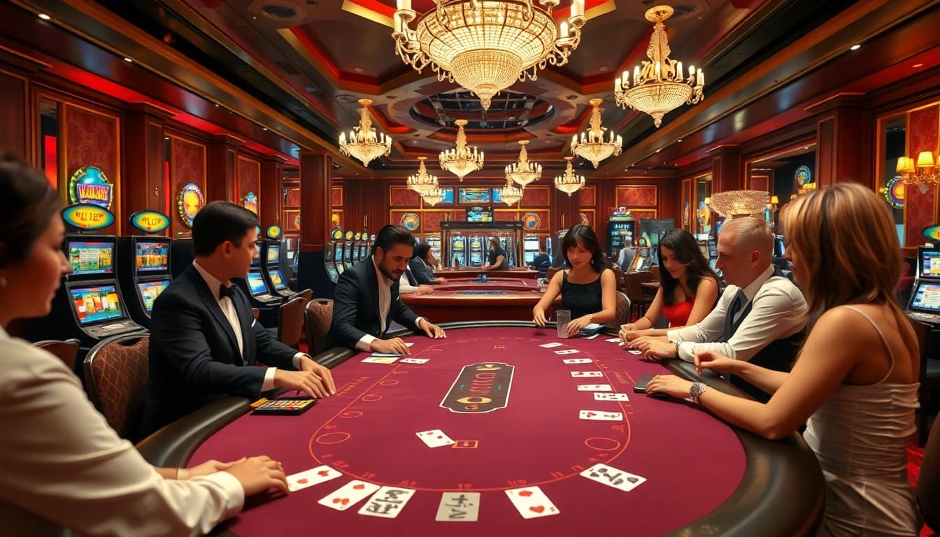 Experience high-stakes gaming at AT99娛樂 with an upscale ambiance and vibrant atmosphere.