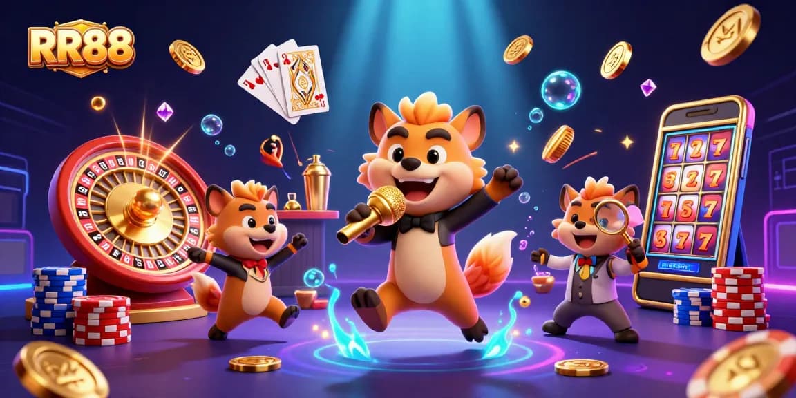 Experience dynamic gameplay at RR88 casino with vibrant characters and exciting games.
