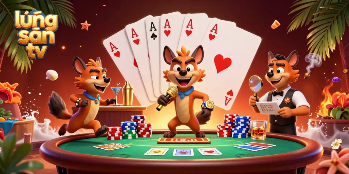 Experience high-quality gambling action at lương sơn tv with vibrant 3D cartoon characters in a casino.