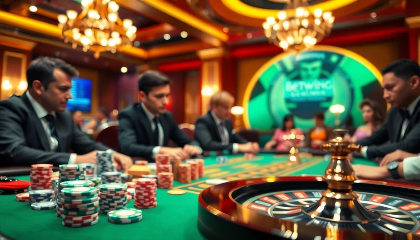 Experience thrilling poker action at 98win's vibrant casino table, filled with excitement.