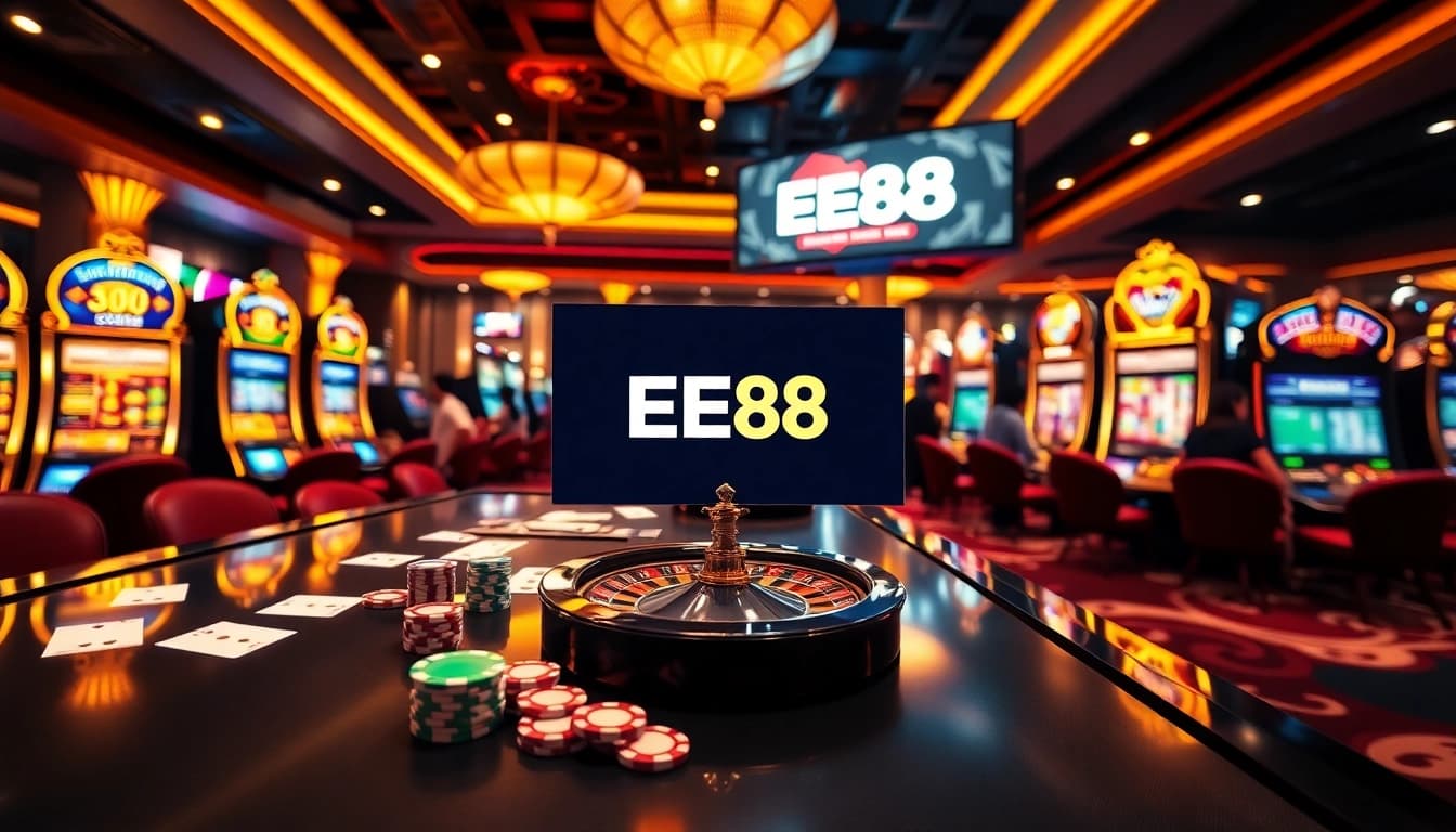Experience seamless gaming with the ee88 link đăng nhập, featuring vibrant slots and engaging casino tables.