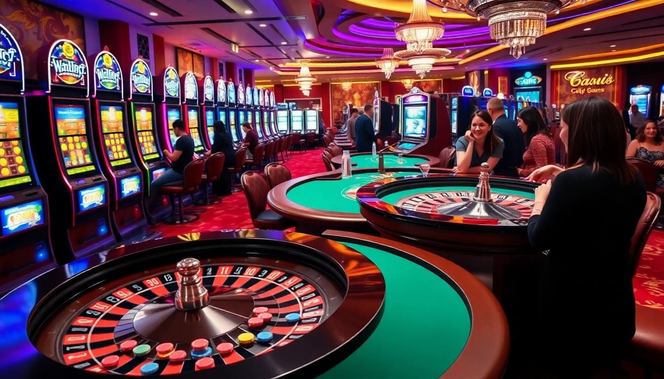 Experience the excitement of gambling at tx88.green with vibrant casino tables and players in action.