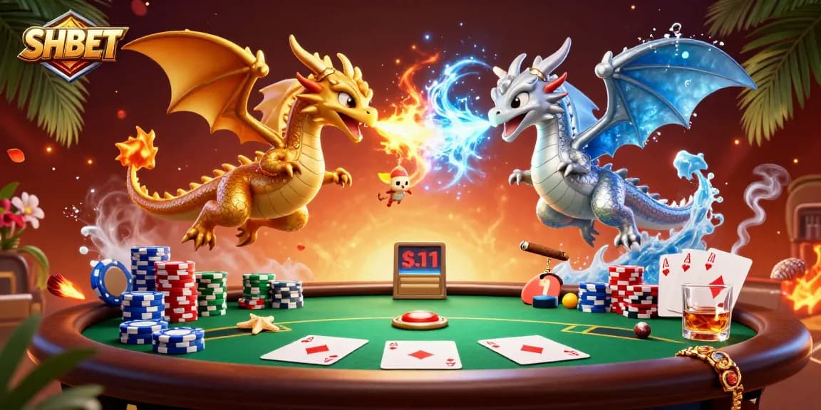 Experience thrilling action with SHBET's captivating 3D dragons and poker elements.