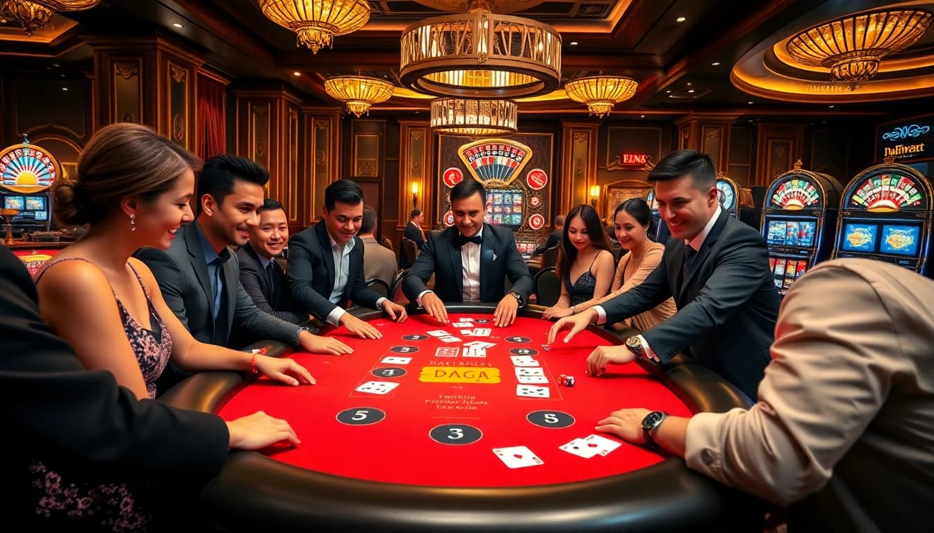 Daga gaming table attracting players with vibrant energy and top-tier casino experience.
