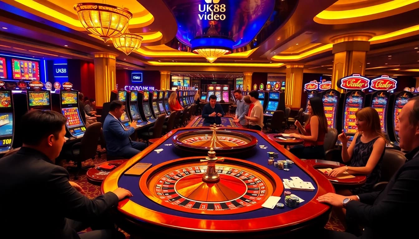 Engage with the exciting UK88 video gaming experience at a luxurious casino.