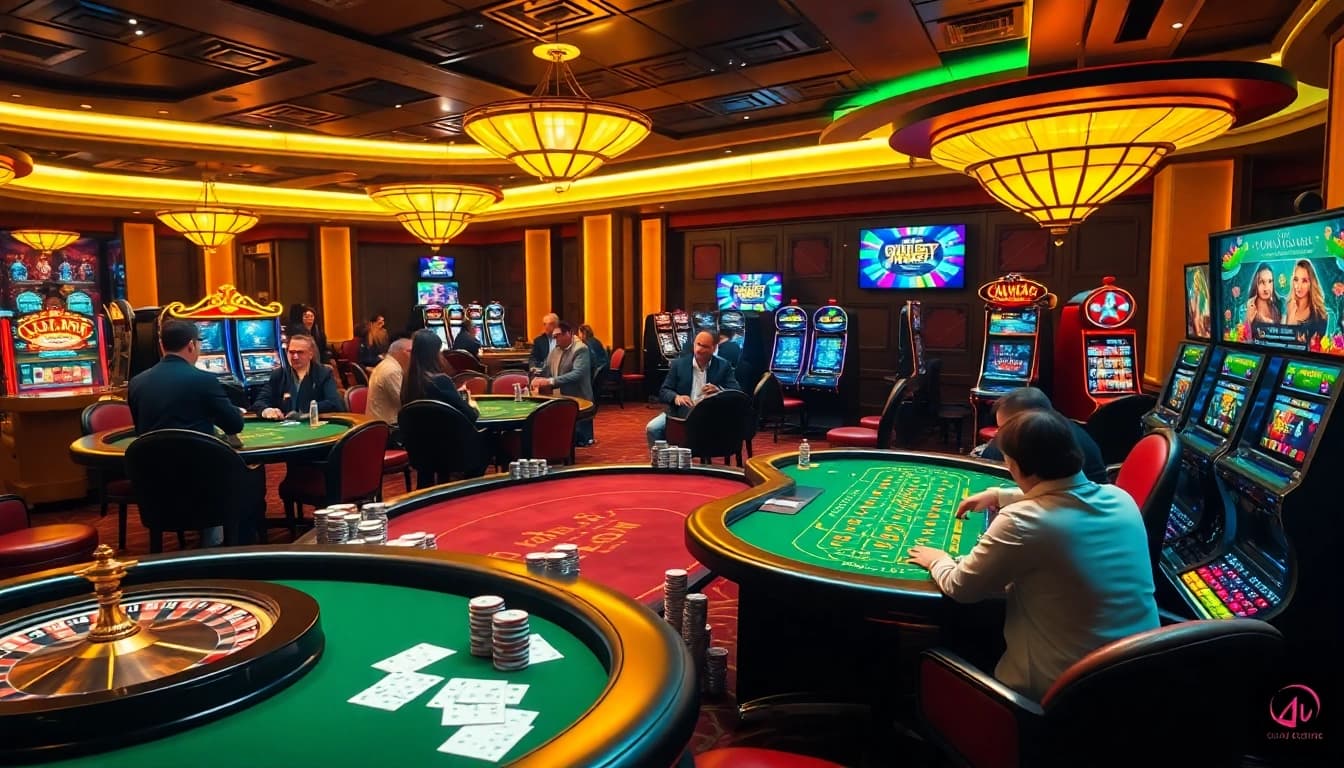 Experience the excitement at https://gamebaidoithuong.coffee/ with vibrant casino tables and engaging players.