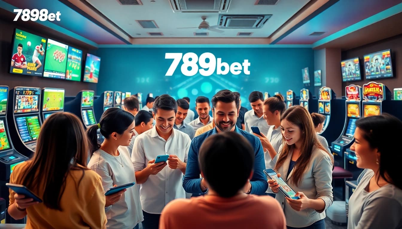 Dynamic online betting experience with 789bet showcasing diverse gamers on digital devices