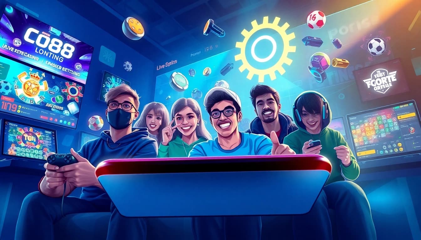 Gamers immersed in online betting activities at https://co88.london/, showcasing excitement and innovation.