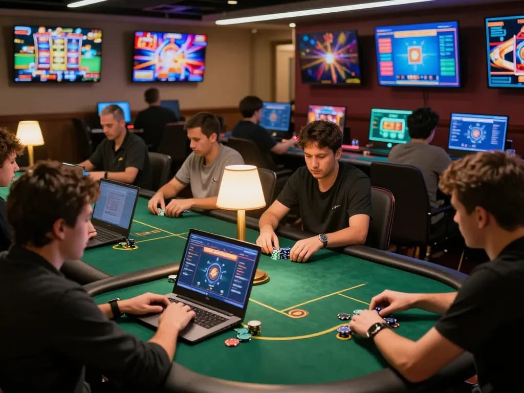 Players strategizing in an online poker game at 8live, showcasing engaging gameplay.