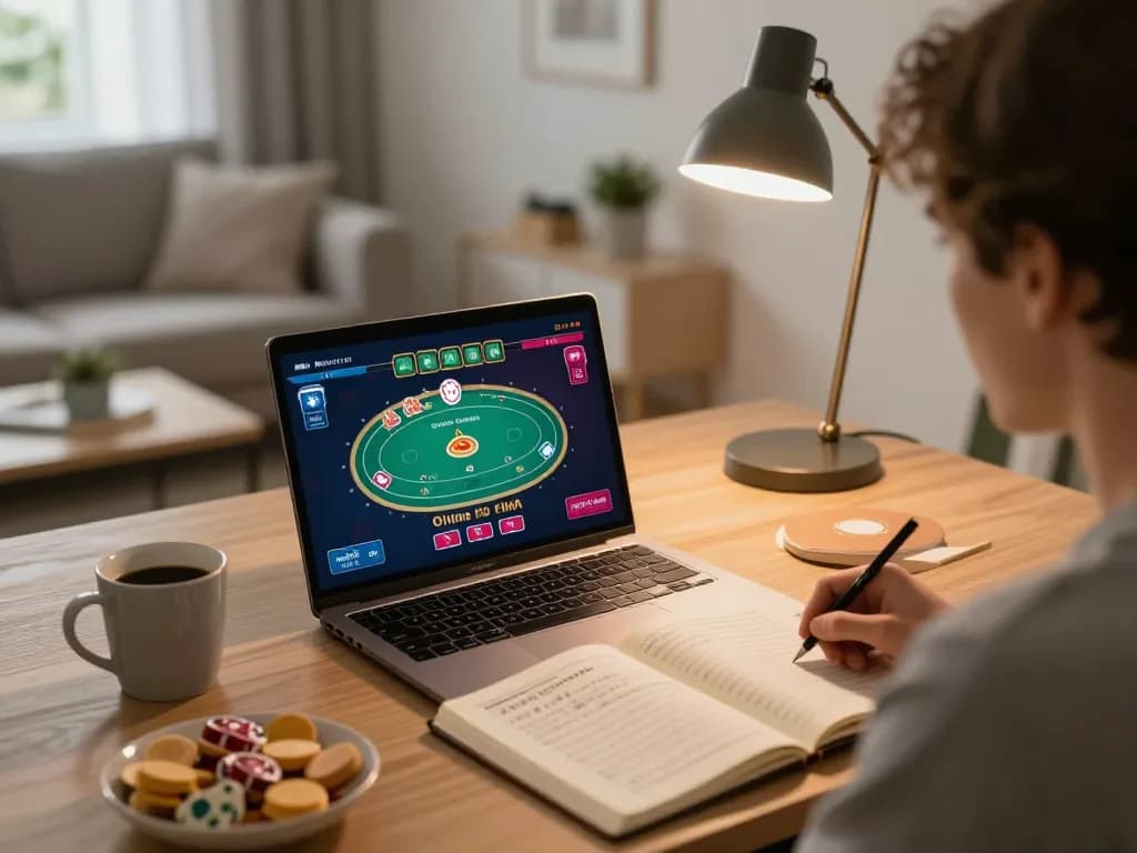 Engaging in online gaming experience at home with SC88, highlighting chip placement and strategic gameplay.
