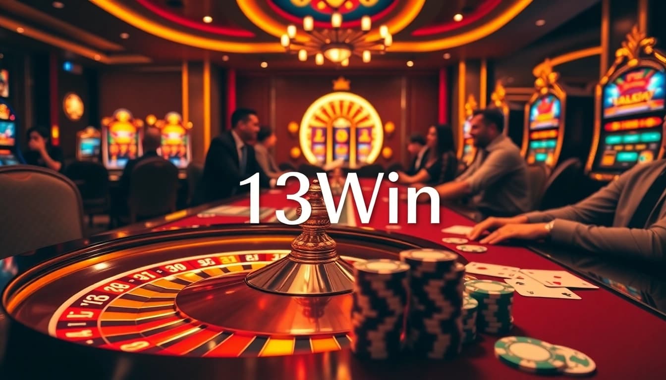 Experience the thrill of casino gaming at 13Win with vibrant tables and engaging players.