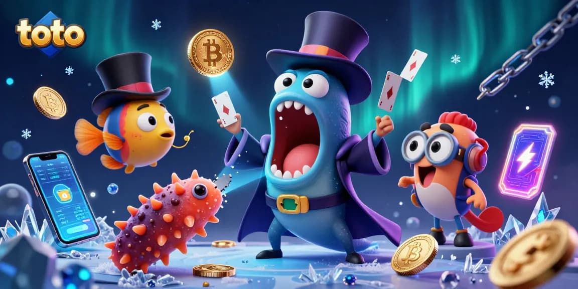 Experience thrilling toto gaming moments in a vibrant 3D casino scene with enchanting sea creatures.