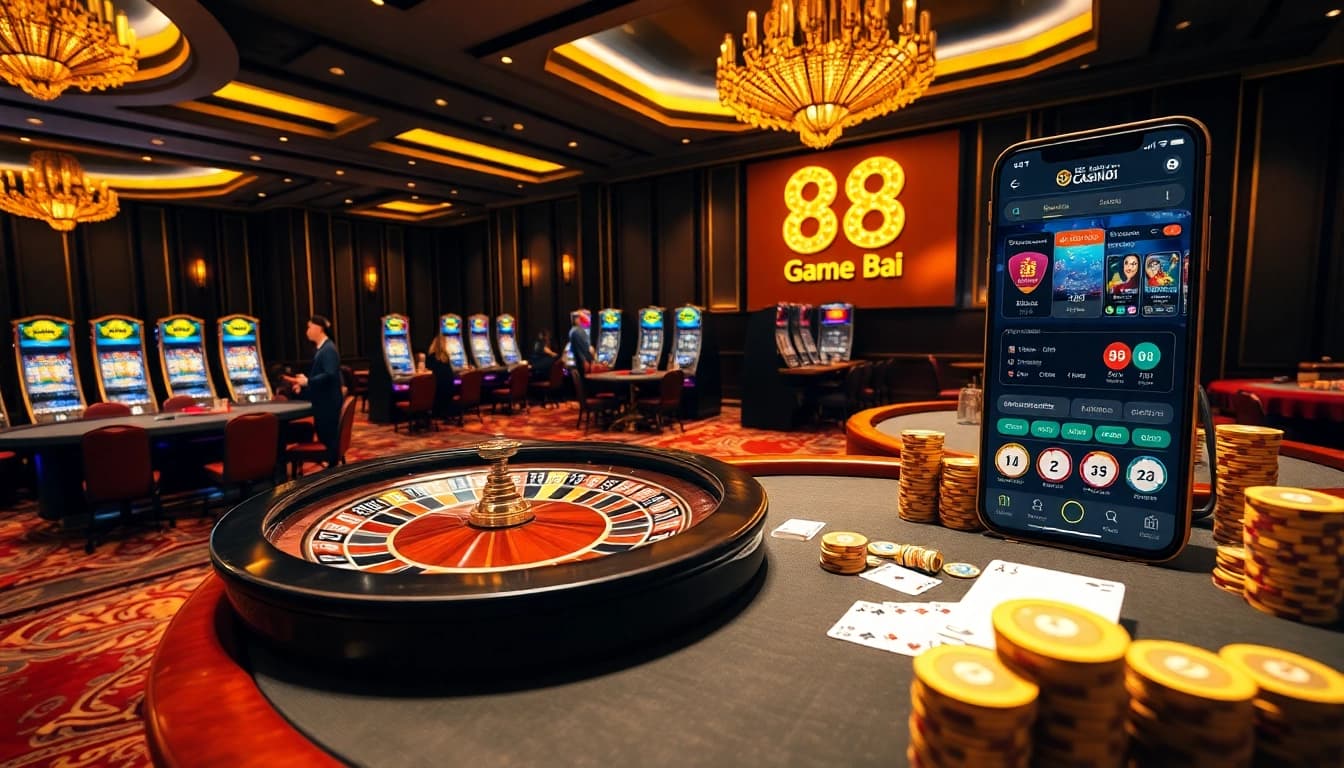Experience the excitement of 68 Game Bài with vibrant casino visuals showcasing thrilling gameplay and winning moments.