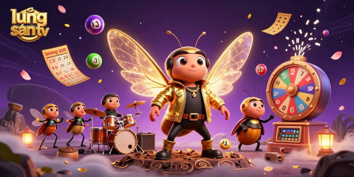 Lương Sơn TV entertains with vibrant characters and dynamic lottery elements in an immersive gaming scene.