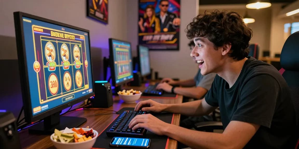 Player engaged in bonus buy slots action in an exciting online casino setting.