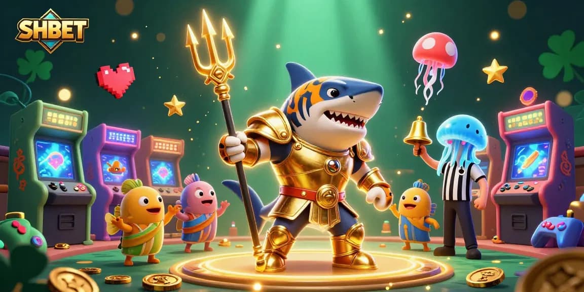 Experience exhilarating gaming adventures at SHBET with an action-packed underwater casino scene.