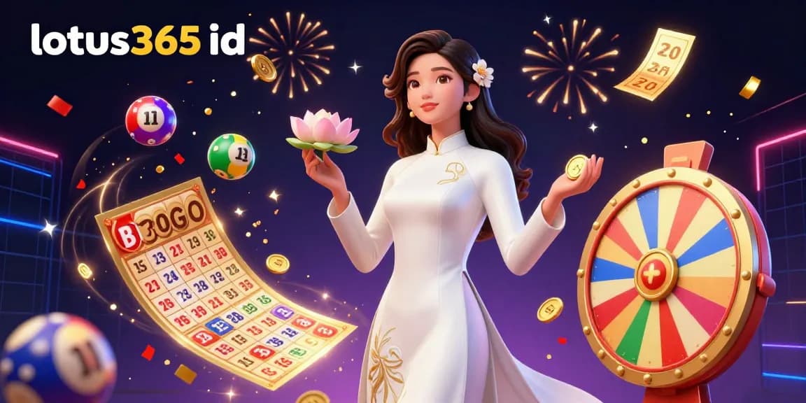 Immerse in the excitement of online gambling with lotus365 id, featuring vibrant lottery elements and captivating characters.