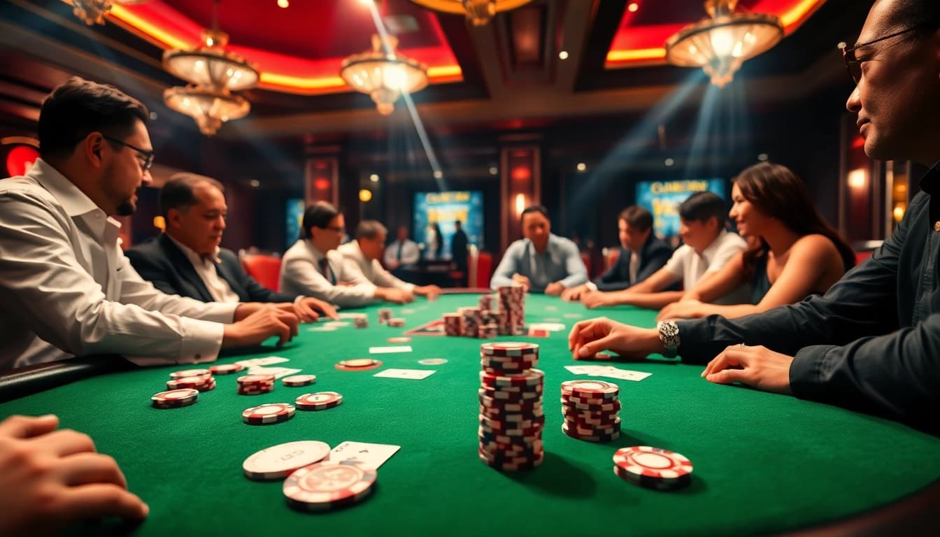 Citinow sg engages players in an exciting casino poker game setting.