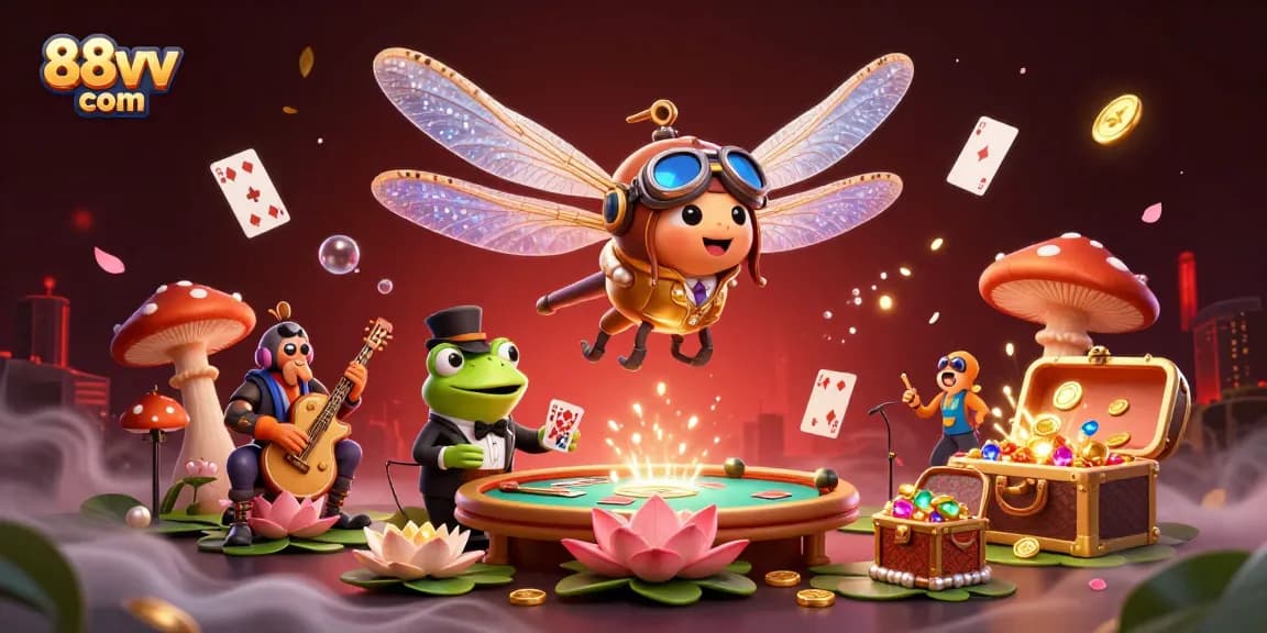 Experience the excitement of 88vv com with dynamic gaming elements showcasing a vivid casino scene.