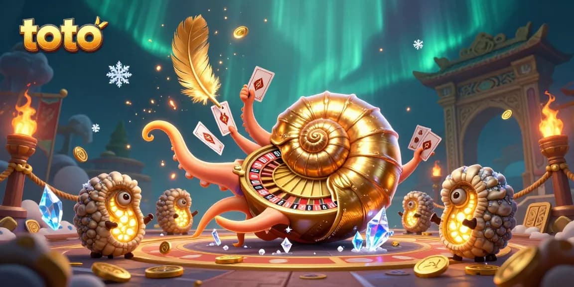 Spin the toto roulette wheel while the ancient nautilus holds cards surrounded by glowing ammonite fossils.