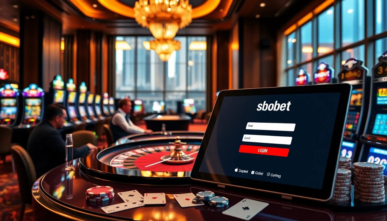 Experience sbobet login indonesia at a luxurious casino with vibrant gaming tables and exciting odds.