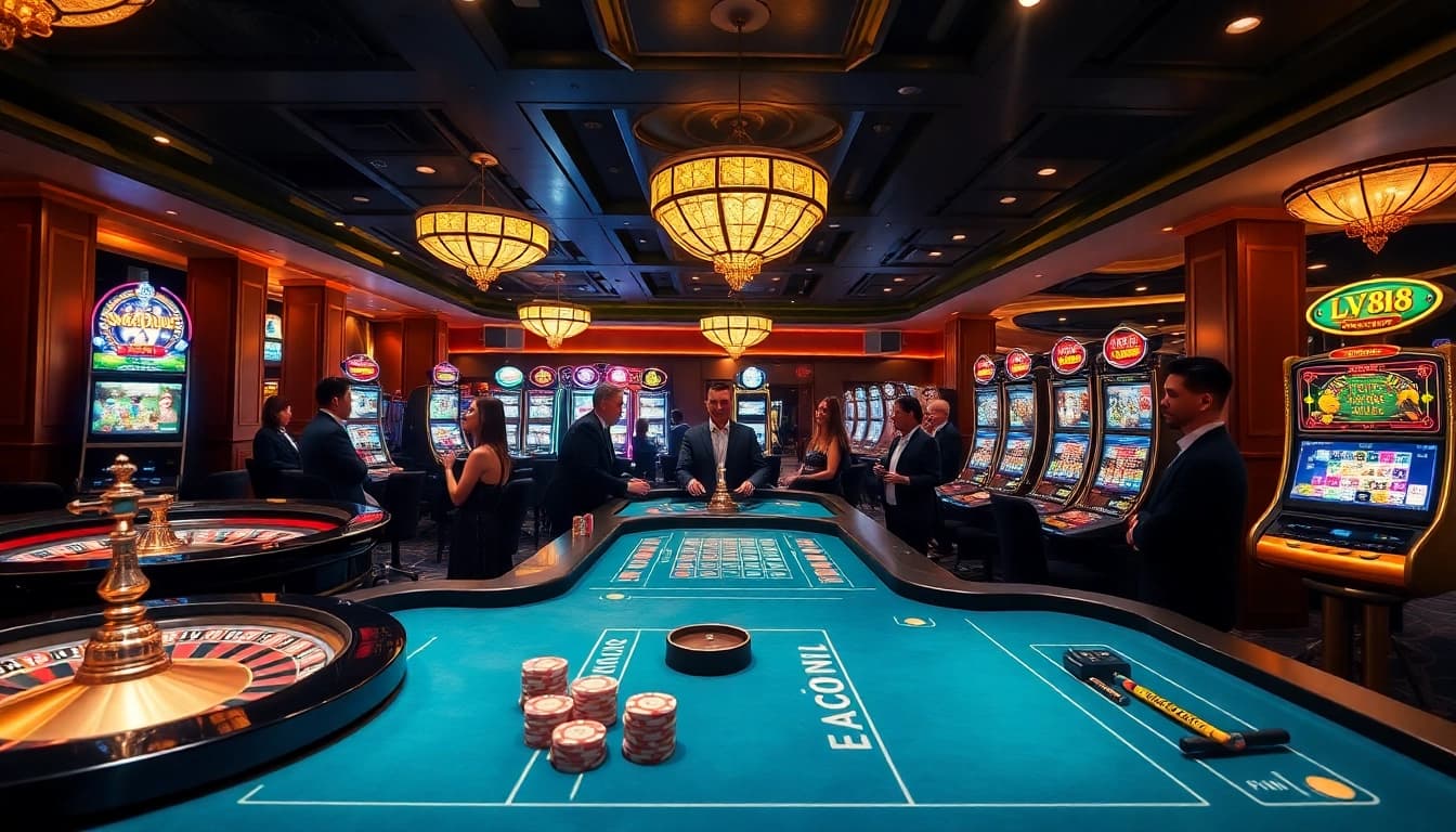 Experience the thrill of luxury gambling at LV88 with exciting casino action, vibrant slot machines, and friendly dealers.