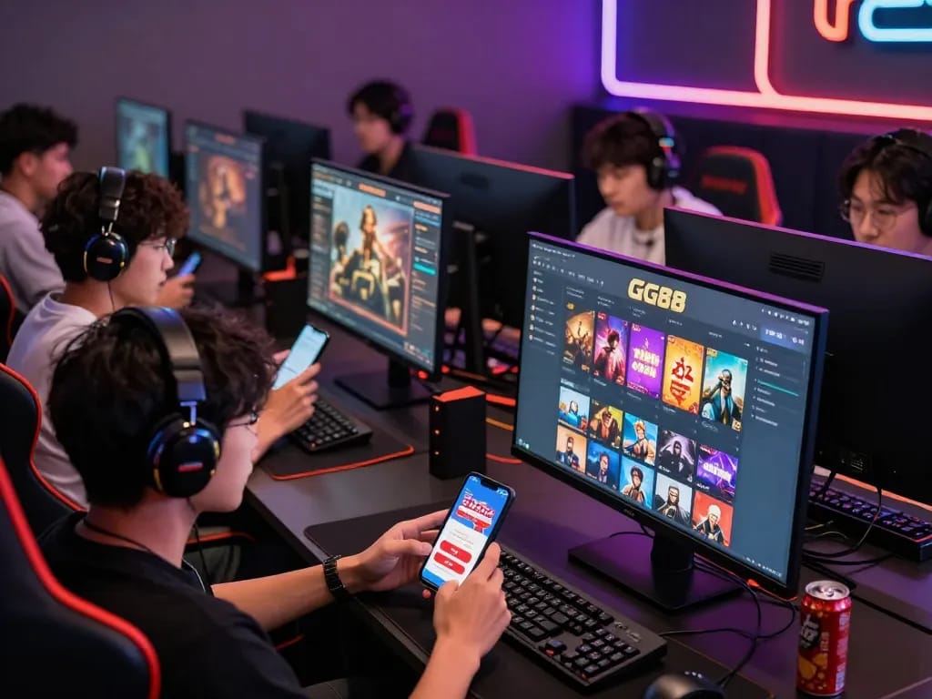 Players engaging with the GG88 platform, showcasing diverse gaming activities and Tết 2026 promotions.