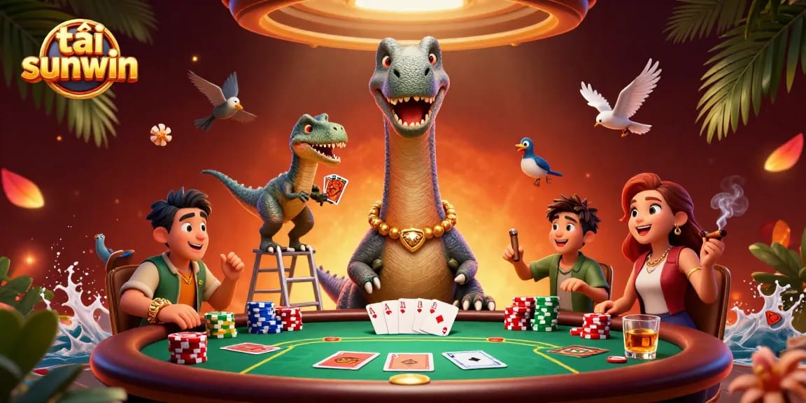 Experience thrilling gameplay as tải sunwin brings poker excitement to life in this vivid 3D illustration.