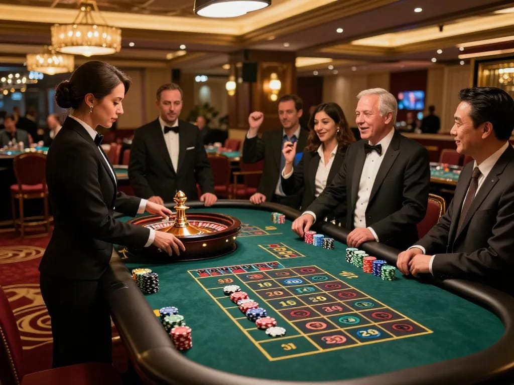 C168 players engaging at a roulette table, capturing the thrill of live casino gaming.