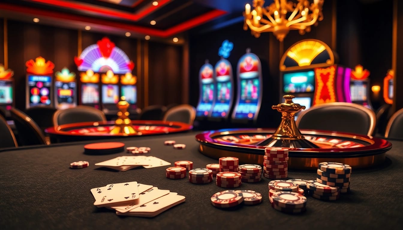 Experience thrilling casino action with NK88's vibrant slot machines and elegant gaming tables.