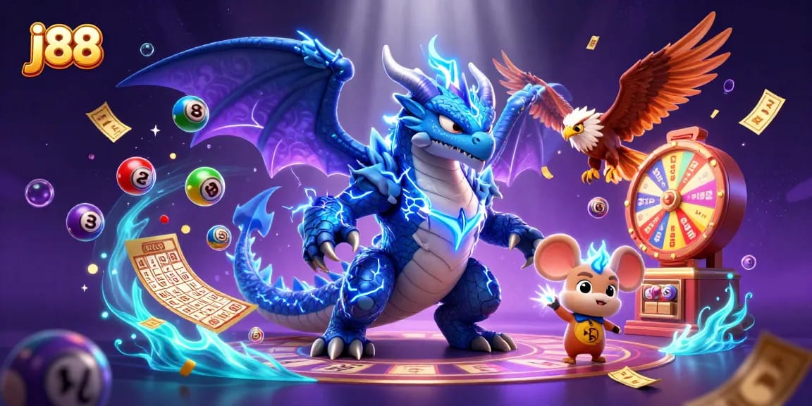 j88 enhances your gaming experience with electrifying visuals and dynamic lottery elements.