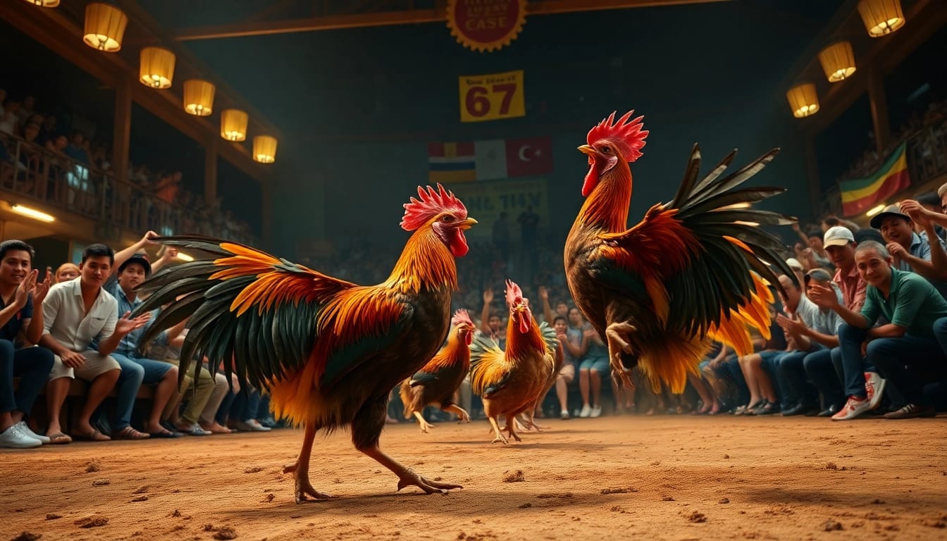 Engaging sabong 67 live cockfighting scene highlighting excitement and action